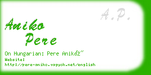 aniko pere business card